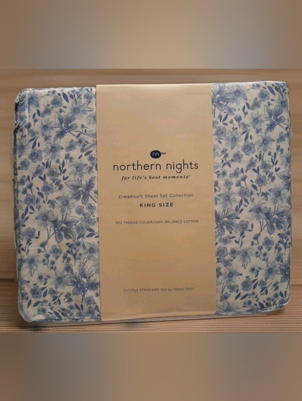 BRAND NEW NORTHERN NIGHTS 300 THREAD COUNT BRUSHED 100% COTTON KING SHEET SET